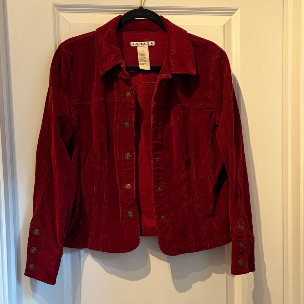 Vintage Deep Red Corduroy Jacket